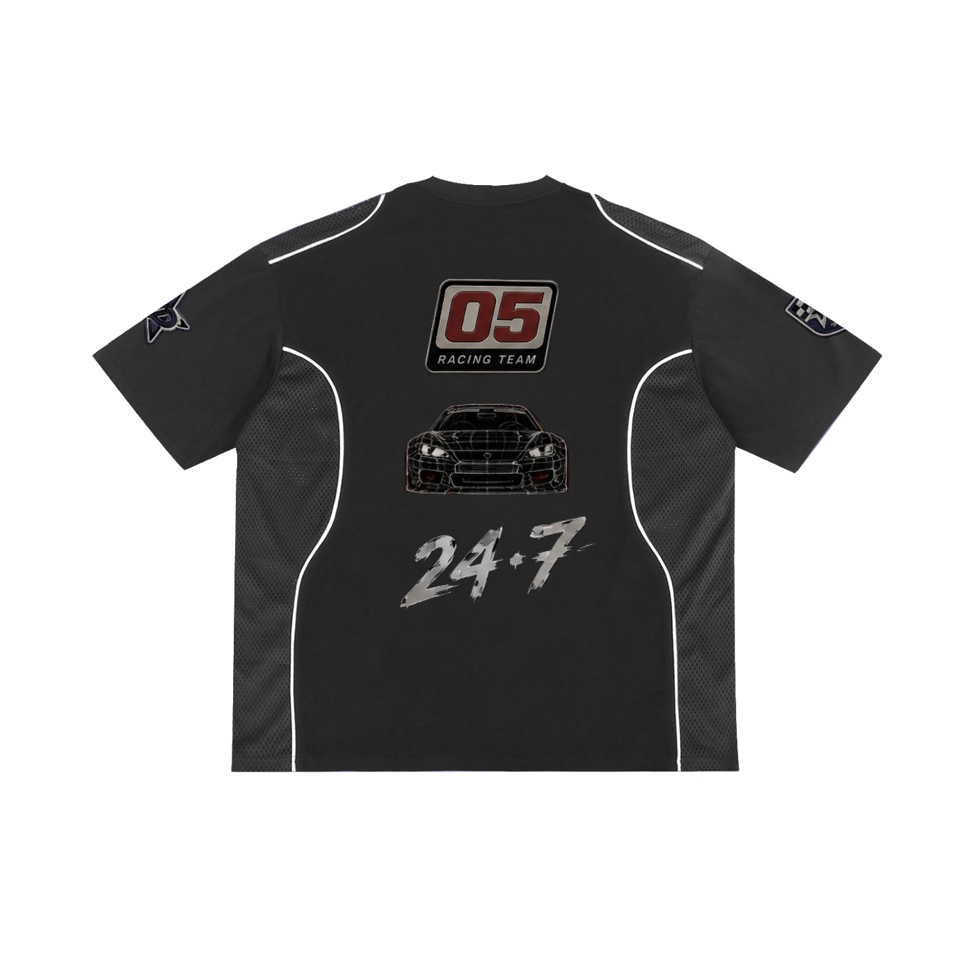 MIDNIGHT RACING Contrast Piped Panel T-Shirt