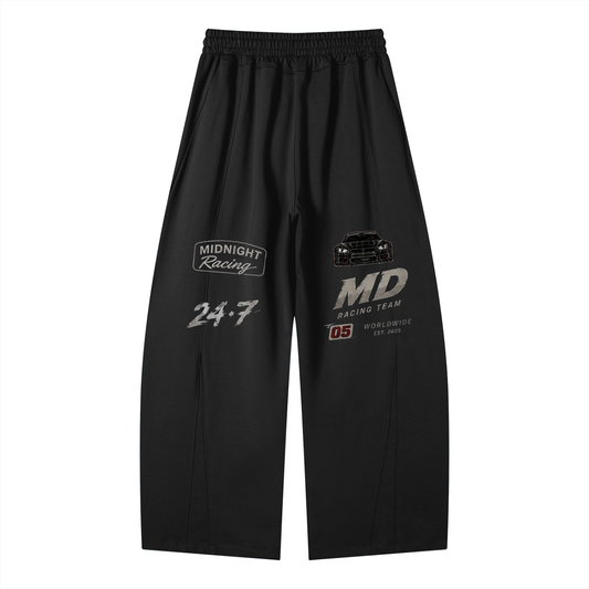 MIDNIGHT RACING Wide Leg Sweatpants