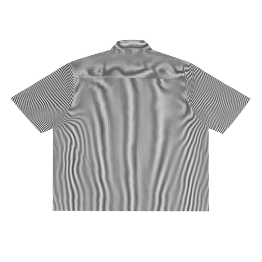 MIDNIGHT RACING Oversized Vertical Stripe Boxy Shirt