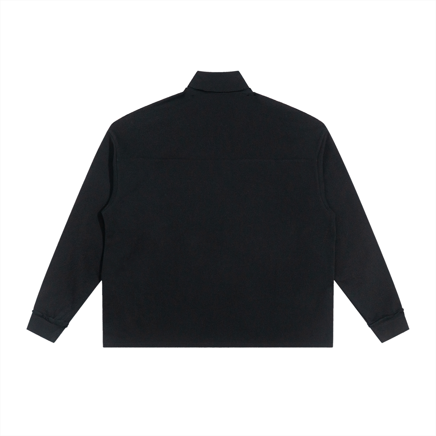 MIDNIGHT DISTRICT Quarter-Zip Rolled Edge Fleece Sweatshirt