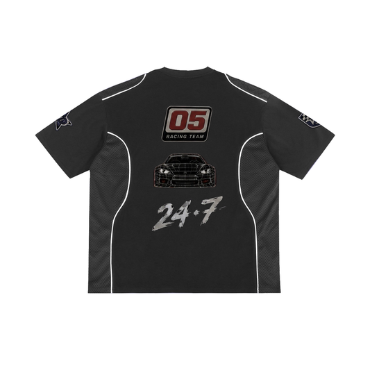 MIDNIGHT RACING Contrast Piped Panel T-Shirt