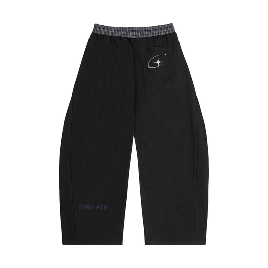 MIDNIGHT DISTRICT OG COLLECTION Plaid Waistband Barrel Sweatpants