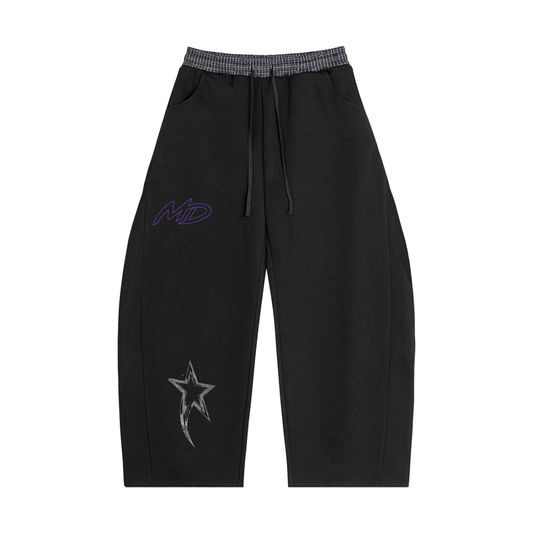 MIDNIGHT DISTRICT OG COLLECTION Plaid Waistband Barrel Sweatpants