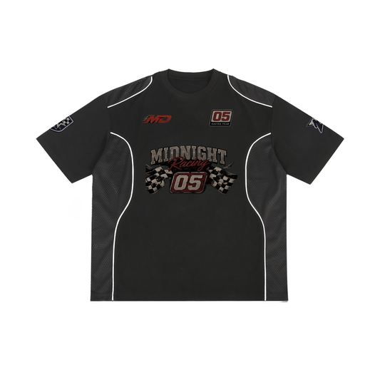 MIDNIGHT RACING Contrast Piped Panel T-Shirt