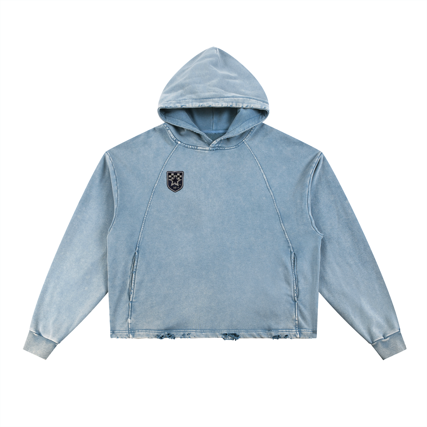 MIDNIGHT RACING sneak peak Vintage Washed Frayed-Hem Hoodie