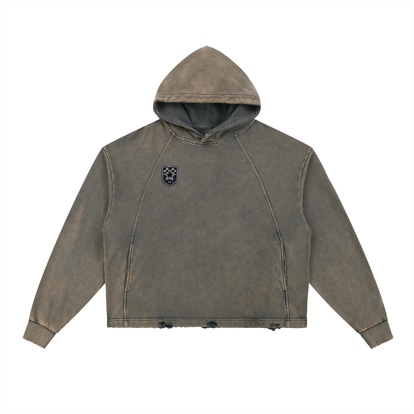 MIDNIGHT RACING sneak peak Vintage Washed Frayed-Hem Hoodie