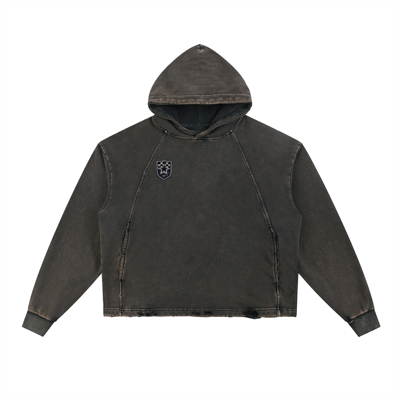 MIDNIGHT RACING sneak peak Vintage Washed Frayed-Hem Hoodie